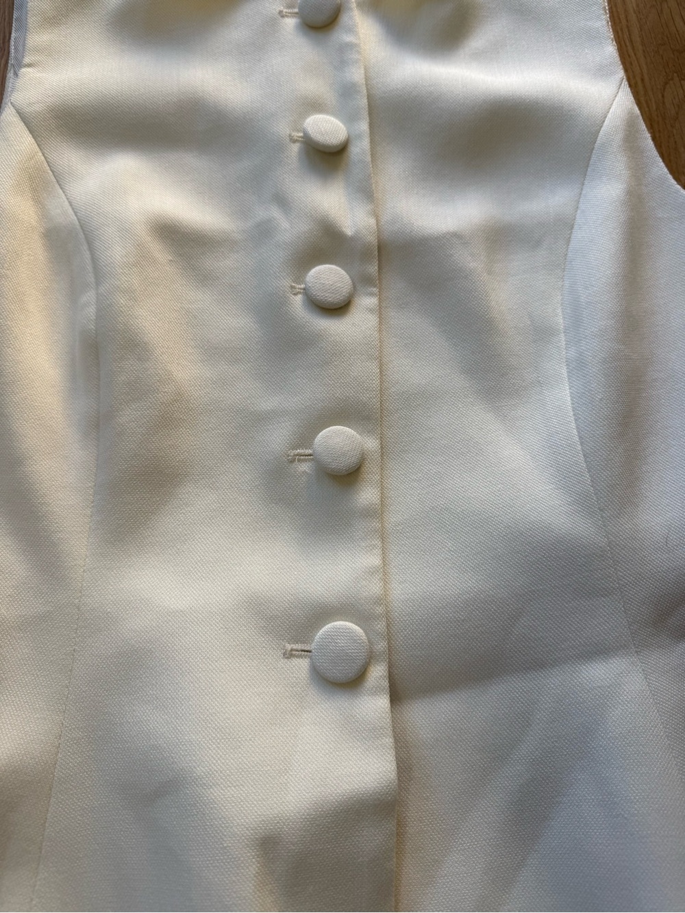 Zara Womens Peplum Waistcoat Ecru Round Neck Flared Hem Lined - Size S (NWT ) - Picture 7 of 15